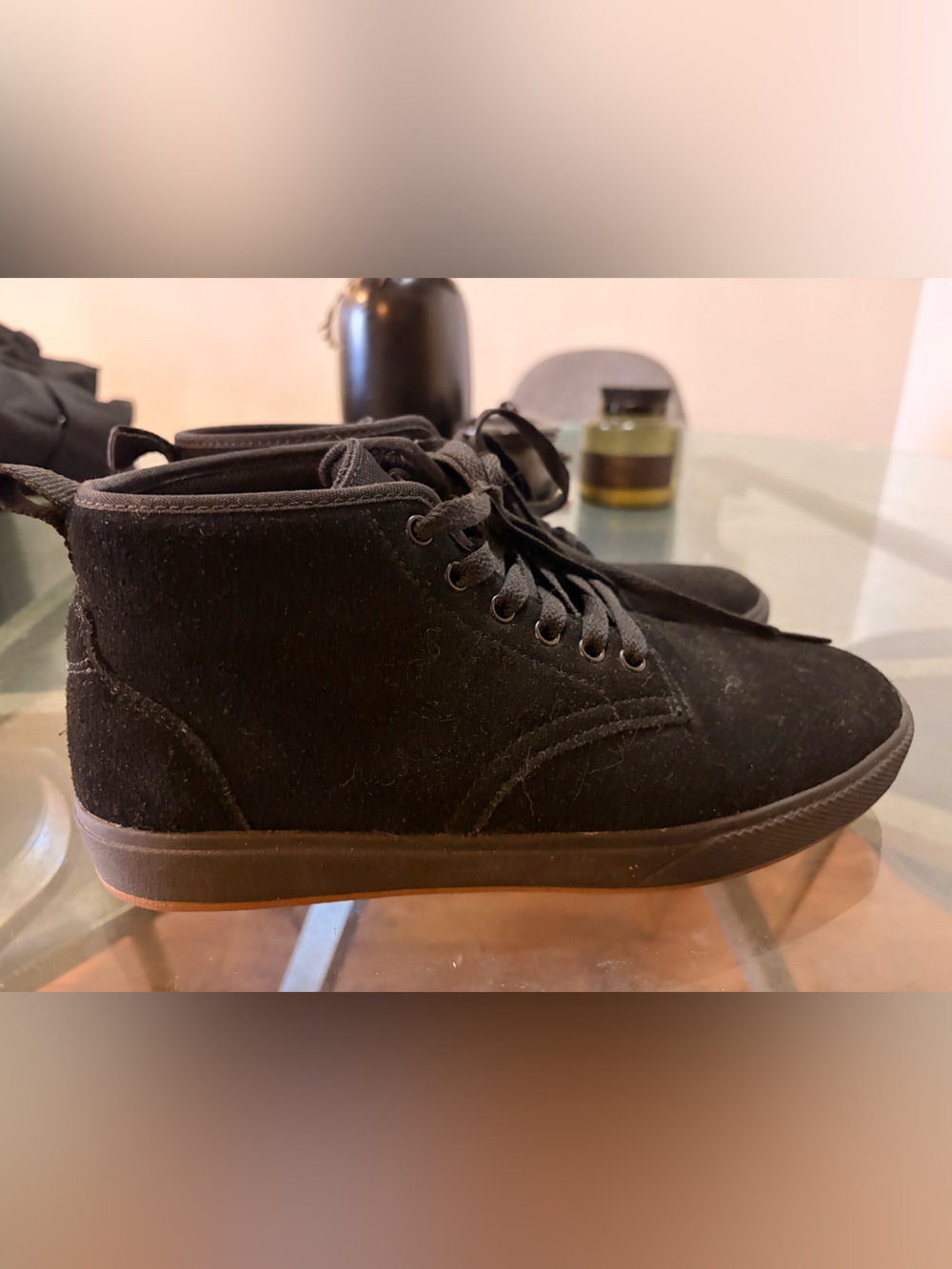Emerica Black Suede Lace-Up Skate Sneakers